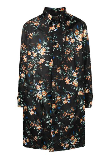 Erdem Trench a fiori - Nero