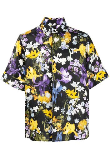 Erdem floral-print linen shirt - Nero