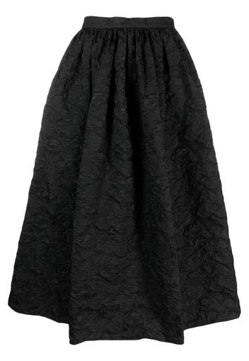 Erdem textured A-line skirt - Nero
