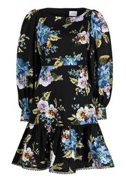 Erdem Vestito a fiori Rydal - Nero