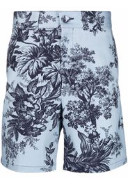 Erdem floral-print bermuda shorts - Blu