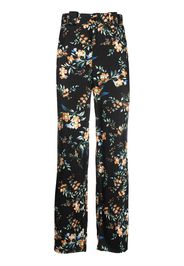 Erdem floral-print tailored trousers - Nero