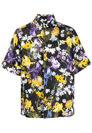 Erdem floral-print linen shirt - Nero