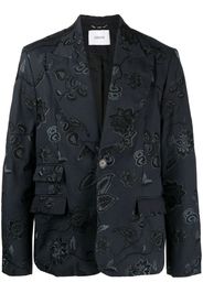 Erdem Blazer monopetto Edward con ricamo a fiori - Blu