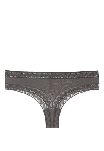 ERES Gabby zigzag-trim Brazilian briefs - Grigio