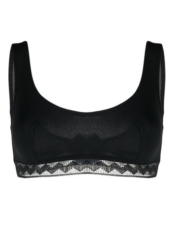 ERES lace-panel scoop-neck bra - Nero