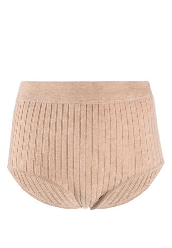 ERES ribbed knitted lounge shorts - Toni neutri