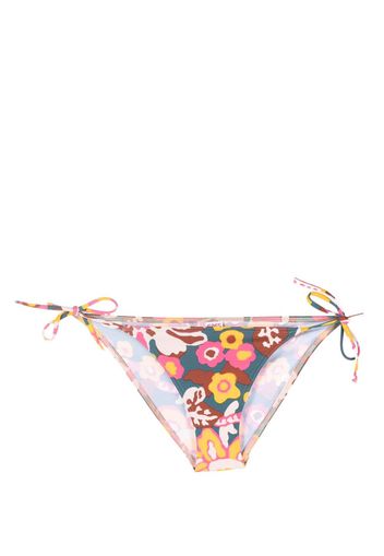 ERES Slip bikini Kaki a fiori - Blu