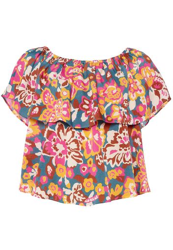 ERES Cardamone floral-print bardot top - Blu