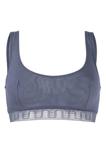 ERES Chiffon crop-top bra - Blu