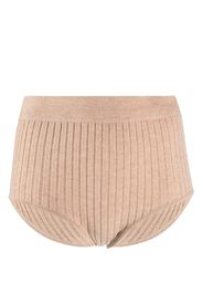 ERES ribbed knitted lounge shorts - Toni neutri