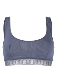 ERES Chiffon crop-top bra - Blu