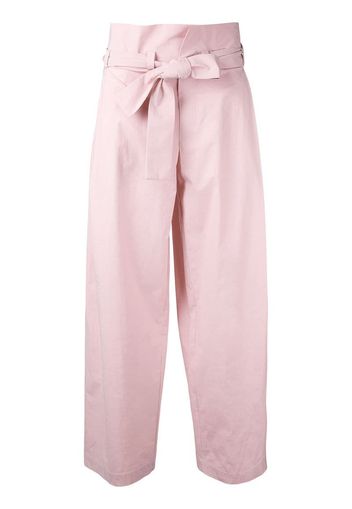 tied high waisted trousers