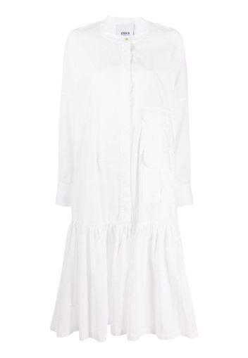 ruffle hem shirt dress