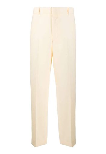 high-rise cropped straight-leg trousers