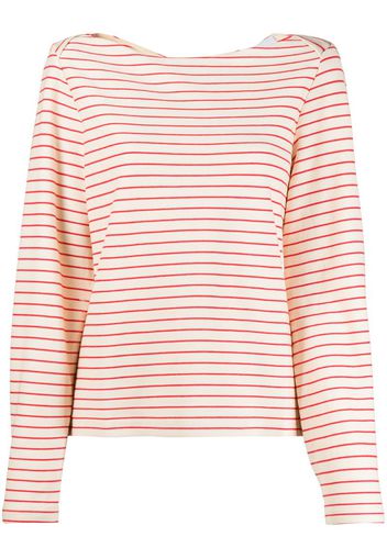 open-back striped jumper