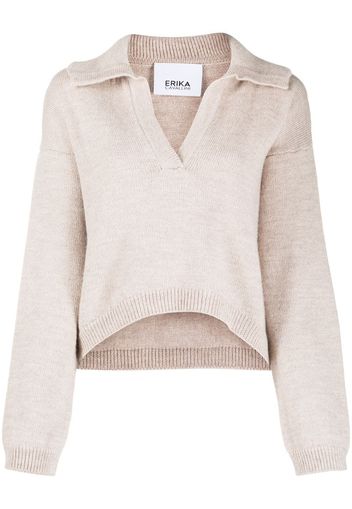 v-neck virgin wool blend jumper