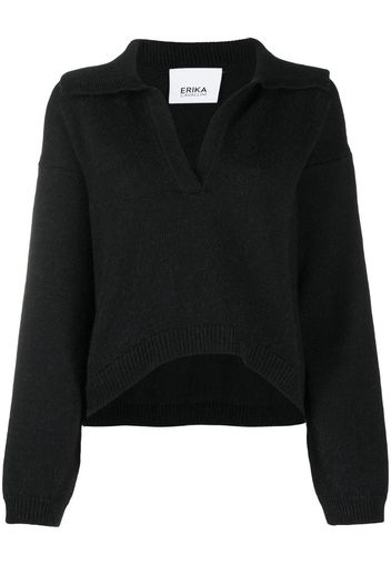 v-neck virgin wool blend jumper