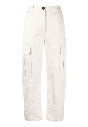 Erika Cavallini high-waisted cargo trousers - Toni neutri