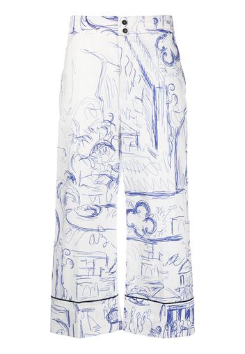 Erika Cavallini Pantaloni crop - Bianco