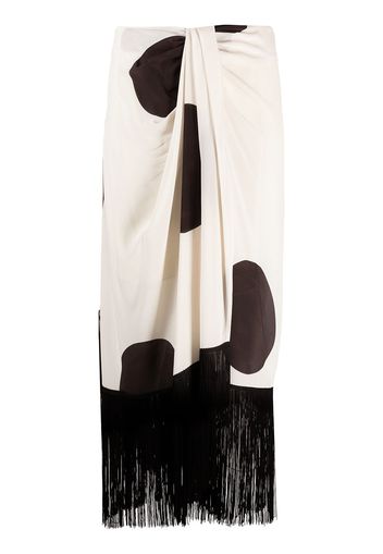 Erika Cavallini polka dot print wrap skirt - Toni neutri