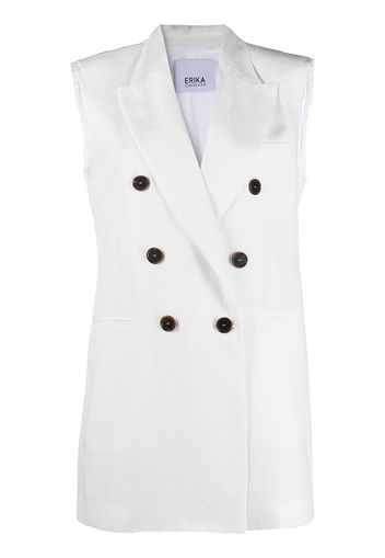 Erika Cavallini Gilet doppiopetto - Bianco