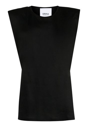 Erika Cavallini T-shirt smanicata - Nero