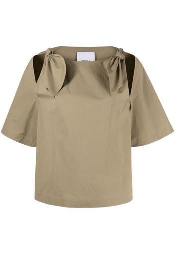 Erika Cavallini Blusa con dettaglio cut-out - Verde