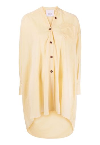 Erika Cavallini curved-hem oversize shirt - Giallo