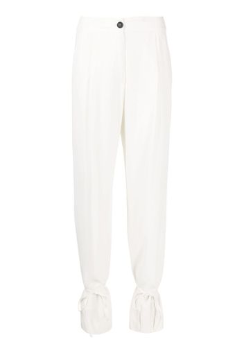 Erika Cavallini high-waisted tied trousers - Toni neutri