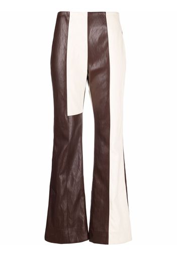 Erika Cavallini panelled wide-leg trousers - Marrone