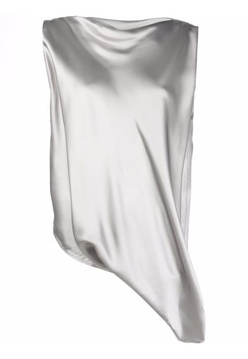 Erika Cavallini high-shine asymmetric top - Grigio