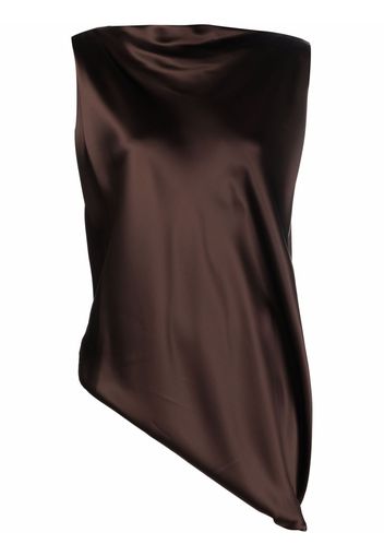 Erika Cavallini asymmetric sleeveless blouse - Marrone