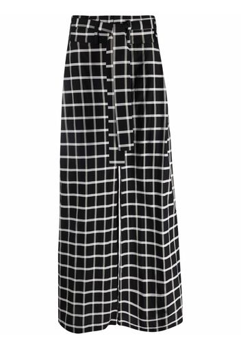 Erika Cavallini check-print wide-leg trousers - Nero