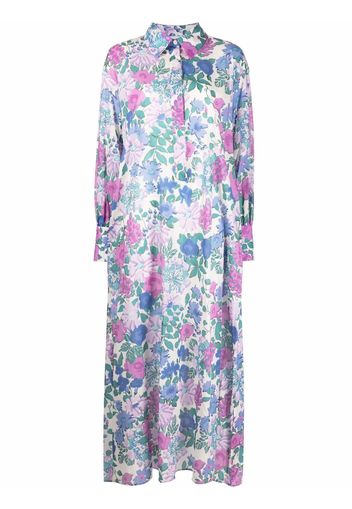 Erika Cavallini floral-print flared dress - Viola