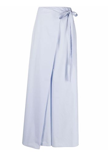 Erika Cavallini wrapped wide-leg trousers - Blu