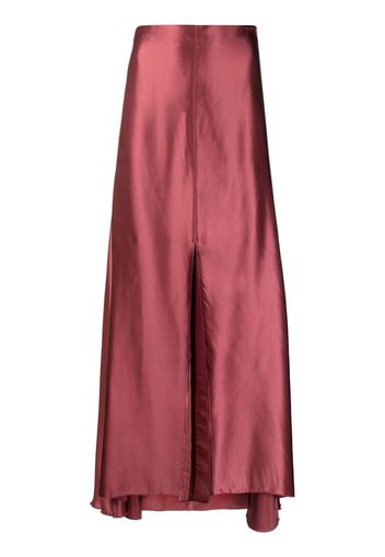 Erika Cavallini draped front slit skirt - Rosa