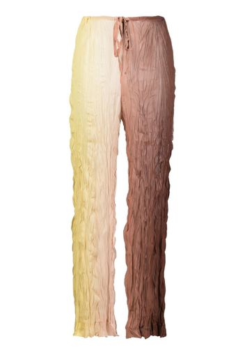 Erika Cavallini ruched ombré-effect trousers - Marrone