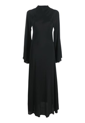 Erika Cavallini backless cape-sleeve midi-dress - Nero