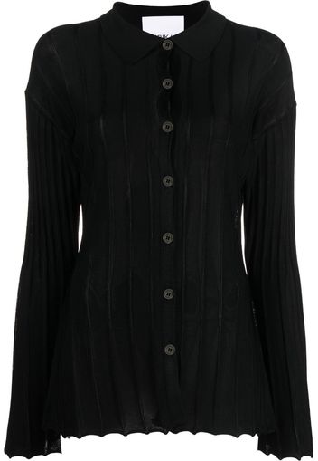 Erika Cavallini ribbed stretch cardigan - Nero