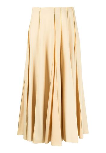 Erika Cavallini pleated midi skirt - Giallo