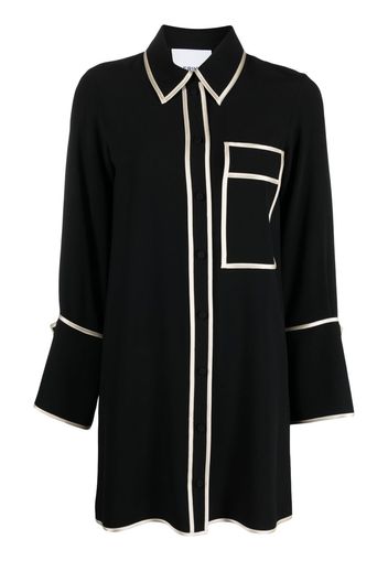 Erika Cavallini long-sleeve shirt dress - Nero