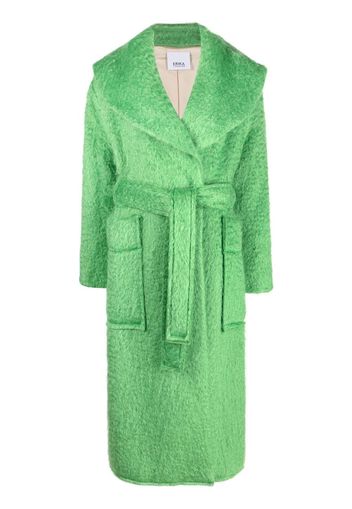 Erika Cavallini oversized-collar belted coat - Verde