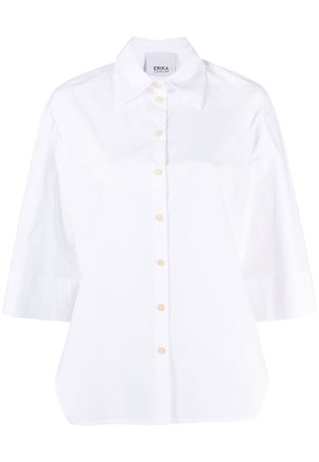 Erika Cavallini half-sleeved cotton shirt - Bianco