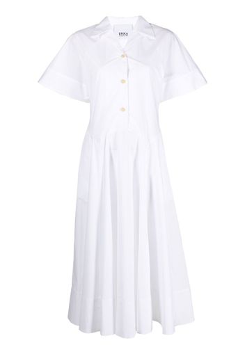 Erika Cavallini short-sleeve midi shirt dress - Bianco