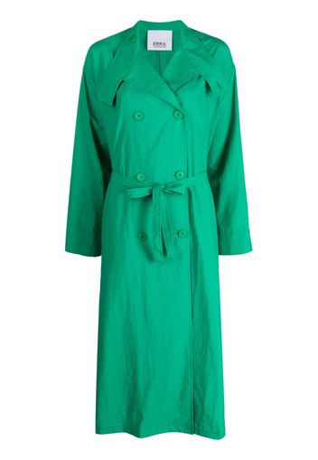 Erika Cavallini Zoe double-breasted trench coat - Verde