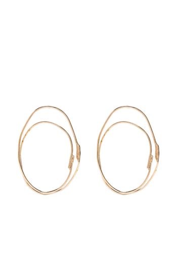 Erika Cavallini large double-hoop earrings - Oro