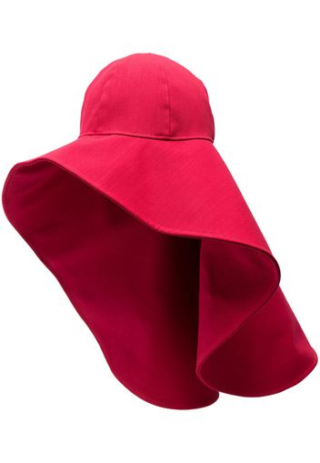 Erika Cavallini wide-brim cotton hat - Rosso