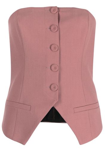 Erika Cavallini slim-cut bandeau-style waistcoat - Rosa