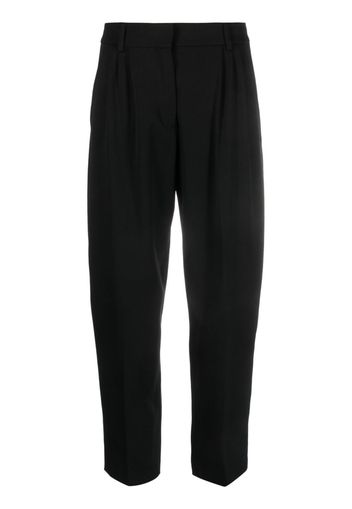 Erika Cavallini pleat-detailing cropped trousers - Nero